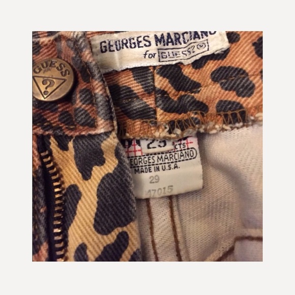 ⚜RARE⚜Vintage High Waisted Leopard Skinny Jeans - Picture 6 of 7